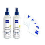 Set ZEISS pentru curățarea ochelarilor și suprafețelor optice – 2x Spray de curățare 240 ml + 5x Lavete din microfibră 15x18cm